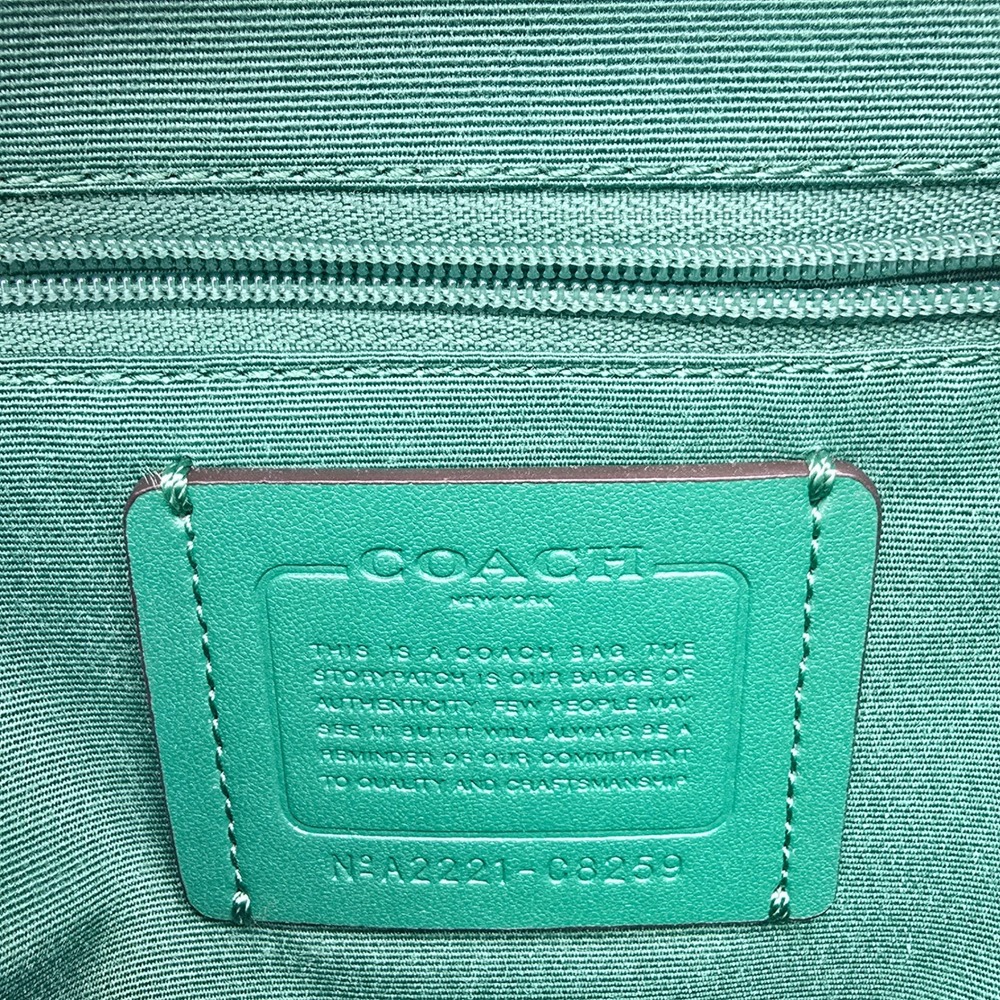 Coach Mini Backpack Green Leather Beet Design Gold Hardware - Picture 2 of 11